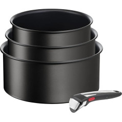 Tefal Ingenio Eco Resist On Cookware, 4p, Stackable, Induction, Easy Clean, Non-Stick Coating, Cooking Indicator, Healthy Cooking, L7679202