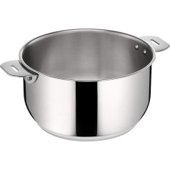 Lagostina Salvaspazio Stewing Pot in 18/10 Stainless Steel, Diameter 18 cm, Casserole for All Hobs and Ovens up to 250 °C, Stackable and Space-Saving Storage, 3-Layer Lagotherm Base