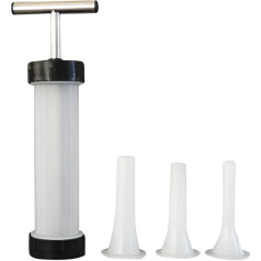 SH-RuiDu Manual Sausage Maker, Hand Operated Sausage Filler with 3 Nozzles for Meat Grinder, Food Grinder, Kitchen Tool