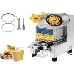 VEVOR Milk Tea Sealing Machine 450W Automatic Sealer Cup Machine 220V Boba Tea Cup Sealing Machine, Boba Machine Cup Sealing, PP, PET, PC, Paper Cups