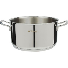 TOGNANA Vanitosa 22 cm Casserole with 2 Handles, Stainless Steel, Silver