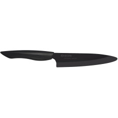 Kyocera ZK-110-BK-BK Shin Fruit and Vegetable Knife, Ceramic, Black, 22.4 x 2.7 x 1.7 cm, Universal Knife