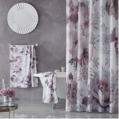 Catherine Lansfield Dramatic Floral Shower Curtain Pink