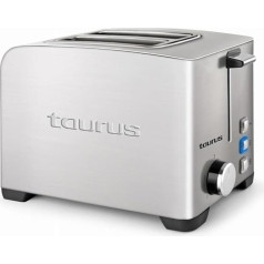 Taurus mytoast II Legend 2rebanada (S) 850 W Edelstahl Toaster (2 Stück (S), Edelstahl, Edelstahl, Knöpfe, Rotation, 850 W)
