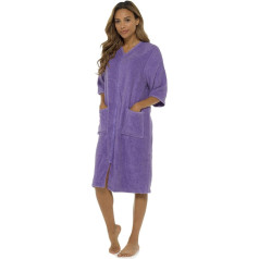 Thingimijigs Ladies 100% Cotton Zip Up Dressing Gown