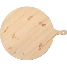 HABI Spruce Chopping Board with Handle, Wood, brown, 69 x 55 x 3 cm