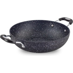 Scoville Neverstick Kadai 28cm Non-Stick Double Soft Touch Handles Perfect for Authentic Indian Dishes