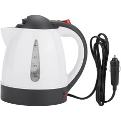 Portable Car Kettle Road Trip Travel Cigarette Lighter DC12V/24V Heated Water Tea Coffee Kettle Automatic Shut-Off (1000ml (Kettle) (12V)