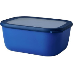 Mepal – Multi Bowl Cirqula Rectangular – Storage Container with Lid – Suitable as an Airtight Storage Box For the Refrigerator, Microwave Dishes and as Food Storage Containers – 3000 ml – Vivid Blue