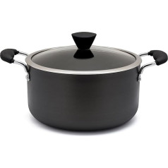 Zinel 4153A Non-Stick Hard Anodized Induction Base 26cm Stock Pot Saucepan Grey
