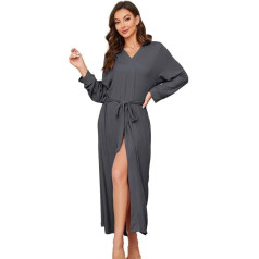 HEARTNICE Women's Long Bathrobe, Lightweight Bathrobe, Full Length Sleepwear & Loungewear