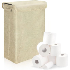 Uouteo Toilet Paper Storage - 15 Rolls Compatible Toilet Paper Organizer for Bathroom, Toilet Paper Basket with Lid, Toilet Paper Storage Holder with Removable Holders