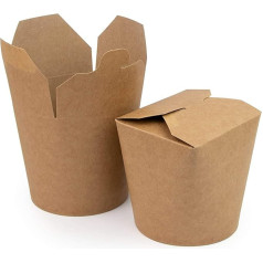 50 x Brown Pasta Box 780ml for Pasta/Pasta/Cooked Dishes