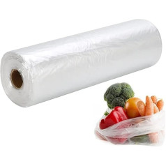 JKG® 400 x Medium Food and Sandwich Bags, Transparent Plastic Food Bags for All Types of Food Preservation, Keep Food Fresh (18 cm x 20 cm)