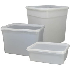20 x 4L Ice Cream Storage Containers with Lids Fully Reusable Dishwasher and Freezer Safe