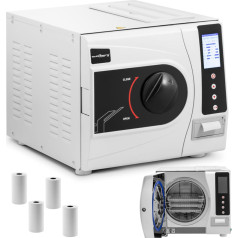 Spiediena tvaika autoklāvs instrumentu sterilizācijai 6 programmas B klases printeris LCD 12 l