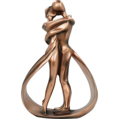 CINY Resin Statues for Loving Couples, Couple Hug Kiss Figures, Pair Sculpture Resin Home Desktop Ornament, Wedding Day Sculptures for Women and Men