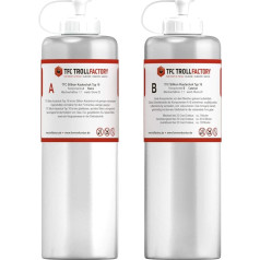 TFC Troll Factory Silicone Rubber Type 16 I SFX Silicone, Medium Hard, Crystal Clear, Transparent, 2 kg (2 x 1 kg)