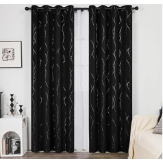 Deconovo Blackout Curtain, Dot and Line Design