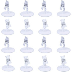 SCSpecial Plastic Place Card Holder Set of 16 Wedding Place Card Holder Restaurant Menu Holder Clip Photo Holder Memo Holder for Desk, Banquets