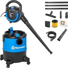 Vacmaster VBVB1223PF 1200W 23L Wet/Dry Vacuum Cleaner with Bag, Multi-Purpose Vacuum Cleaner, Removable, Blow Function