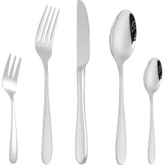 CAOPAOTI Cutlery Set 60 Pieces for 12 People, Stainless Steel Cutlery Sets with Knife, Fork Spoon, Elegant Cutlery Set for Home/Restaurant, Mirror Polished and Dishwasher Safe