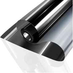 Harvakids Window Privacy Film Privacy Film Static Cling Blocks UV Reflection from Sun for Home Office Explosion Proof Premium PET Material Heat Regulation (Black)