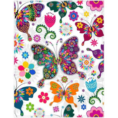 YISUMEI Blanket 125 x 200 cm Cuddly Blankets Soft Flannel Soft Fleece Blanket Bed Throw Colourful Butterfly