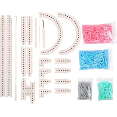 Cikonielf Hand Knitting Machine Multifunctional Hand Knitting Sewing Machine Knitting Loom Kit for Hat Scarf Manual ABS Plastic Knitting DIY Tool for Adults and Children