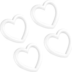 Gadpiparty 4 Pcs Foam Wreath Polystyrene Heart Christmas Wedding Party Decoration