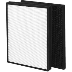 FY1410 FY1413 Replacement Filter for Philips AC1214/10 AC1215 AC1217 AC2729/10 Air Purifier Series 1000 Accessories Includes 1 Nano-Protect HEPA Filter and 1 Activated Carbon Filter