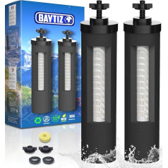BAYTIZ Berkey Compatible Water Filter Cartridges + UF Gravity Water Filter Cartridges Water Filter Drinking Water with Activated Carbon Filter Water Filters Camping Drinking Water Filter System
