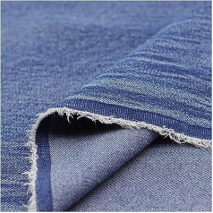 MUYUNXI 100% Cotton Denim Fabric, Sold by the Metre, for Clothing, Jeans, Jackets, Clothing, Trousers, 150 cm Wide, Sold by the Metre (Colour: Dark Blue)