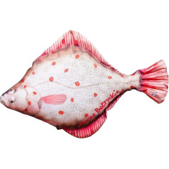 GABY Fish Pillows Flunder Kissen, Polyester, Mehrfarbig, Medium