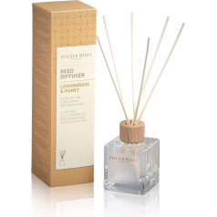 Atelier Rebul Lemon Grass & Honey Fragrance Sticks (120 ml) - Sweet Lemongrass & Honey Fragrance - Exquisite Fragrance Sticks for a Pleasant Room Climate, Invigorating Fragrance for Your Home