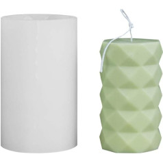 Silicone Candle Mold, Cylindrical Candle Shape, Geometric Modern Shape, Cylindrical Shape, Silicone Molds for DIY 3D Candle Molds (02)