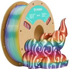 Silk PLA Filament, Enisina Silk Rainbow Filament, Dimensional Accuracy +/- 0.03 mm (Morning Sun 1 kg)