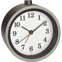 TFA-Dostmann Electronic Alarm Clock, Metal, 9 x 5 x 10 cm Grey