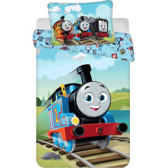 Jerry Fabrics F Thomas & Friends Bedding - 2 Piece - Kids - Duvet Cover - Reversible - 100 x 135 cm - Pillowcase - 40 x 60 cm Bedding - 100% Cotton