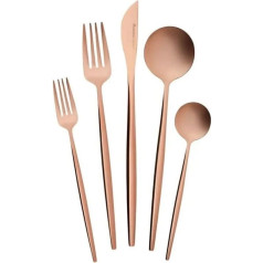 Karaca Orion Matte Rose Gold Cutlery Set 30 Pieces for 6 People, Steel, Cutlery Set, Knives, Forks, Spoons, Cake Forks, Modern Design