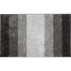 LOHAS Home Non Slip Bathroom Rugs 80x50cm Absorbent Rectangle Machine Washable Quick Dry Bath Mat Shower Rug (Grey)