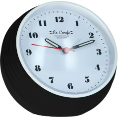 La Carafe Original - Reveil - Vintage Alarm Clock - Analogue Display - Phosphorescent Aluminium Hands - Quartz Movement - REGLISSE