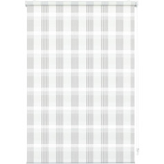 Gardinia EasyFix Blind 33865 White Chequered with Mounting Bar 60 x 150 CM for Sticking / Clipping On Light and Adjustable