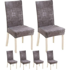 JMYDecor Chair Covers for Dining Room Chair, Modern, Stretchy, Removable, Washable, Spandex, 6 Pieces - Colour 1-6 Pcs/Pack