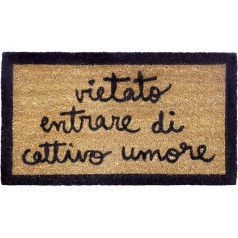 laroom Doormat Design Vietato Entrare di Ugly Umore, Jute and Non-Slip Base, Brown, 40 x 70 x 1.8 cm