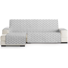 Eysa Nordic Sofa Throw, Polyester, C/6 Grey-Grey, Chaise Longue 240 cm, Suitable for Sofas from 250 to 300 cm