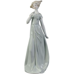 BESPORTBLE Ceramic Girl Statue Elegant Porcelain Lady Figure Sculpture Table Ornament Cake Topper for Home Wedding Room Decoration (Holding Hands)