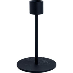 Cooee Design HI-029-03-BK Candlestick Metal in Black, Dimensions: 8 cm x 8 cm x 13 cm