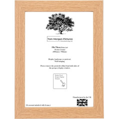 Oak Picture Frame 50x70cm Modern Slim Design Home Office Decor Wall Hanging