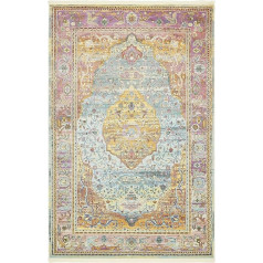 Unique Loom Baracoa Collection Light Tones Traditional Vintage Rug, Light Blue, 165 x 244 cm